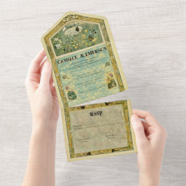 Vintage Storybook Forest - Tudo em um Convite de c