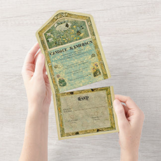 Vintage Storybook Forest - Tudo em um Convite de c