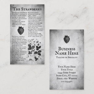 Vintage Strawberry Information Cartão de visita