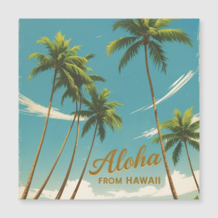 Vintage Style Viagem Aloha Hawaii Magnética Card