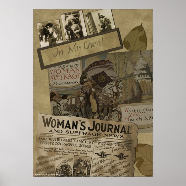Vintage "Suffrage de 1913" Srapbook Impressão (Frente)