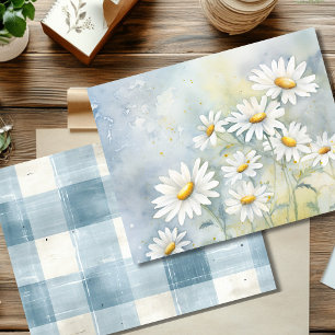 Vintage Summer Daisy Scrapbook Paper