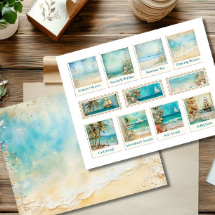 Vintage Summer Sailing Ephemera Acentos