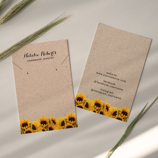 Vintage Sunflower Jewelry Earring Necklace (Criador carregado)