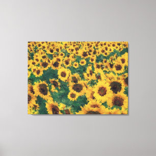 Vintage Sunflower painting art - Canvas