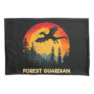Vintage Sunset Forest Dragon