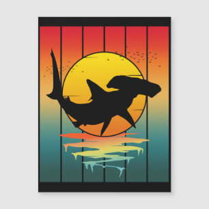Vintage Sunset Hammerhead Shark