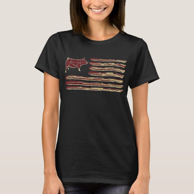 Vintage T-Shirt Bacon Flag (Frente)