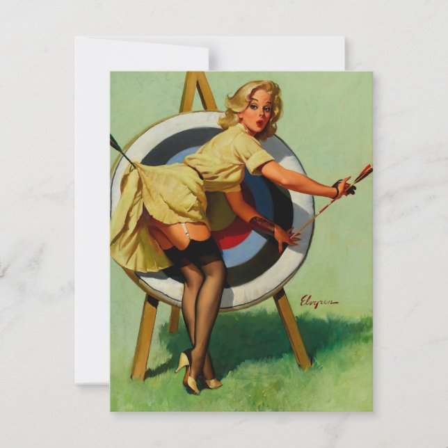 Vintage Target Archery Pinup Girl (Frente)