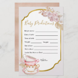 Vintage Tea Party - Chá de fraldas Previsão De Beb