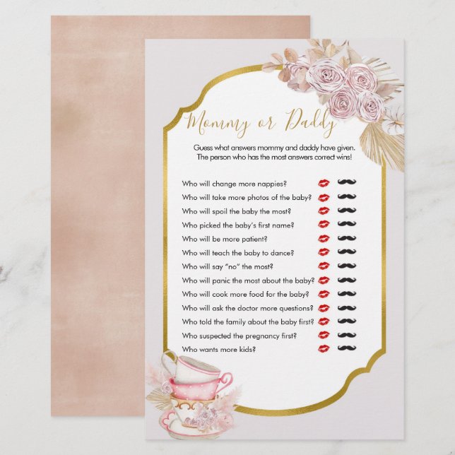 Vintage Tea Party - Mamães ou Pais (Frente/Verso)