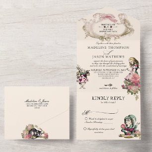 Vintage Teal Blush Alice no Casamento das Maravilh