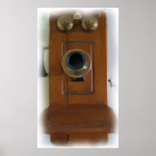 Vintage Telephone Impressão - Pronto para Frame!