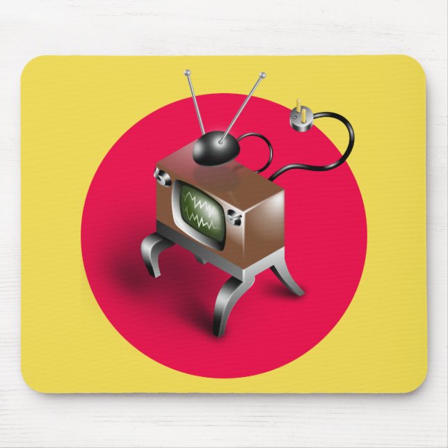 Vintage Television Design - Mouse Pad (Frente)