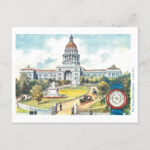 Vintage Texas Capitol com cartão postal