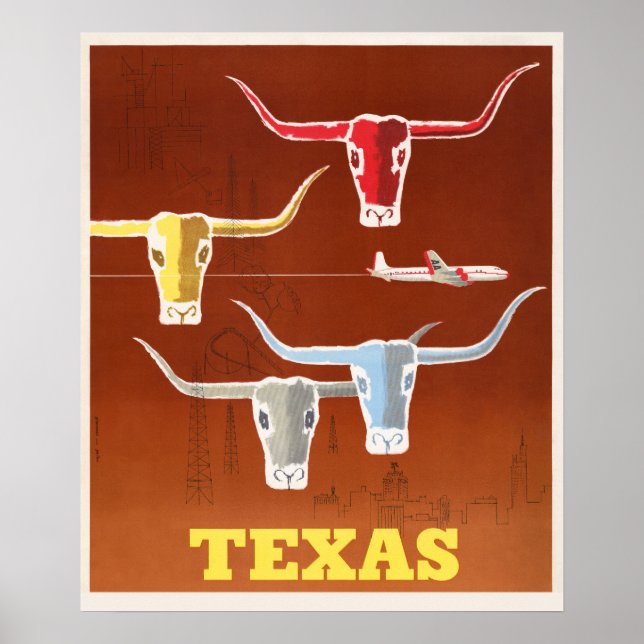 Vintage Texas Poster (Frente)
