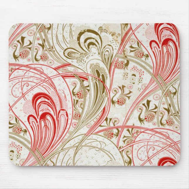 Vintage Textile Swirl Design - Mousepad (Frente)