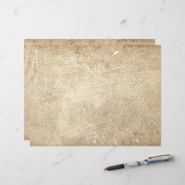 Vintage Textura Anterior Sépia - Dissociação Rústi (Frente/Verso In Situ)