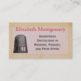 Vintage Thimble Seamstress Cartões de visitas