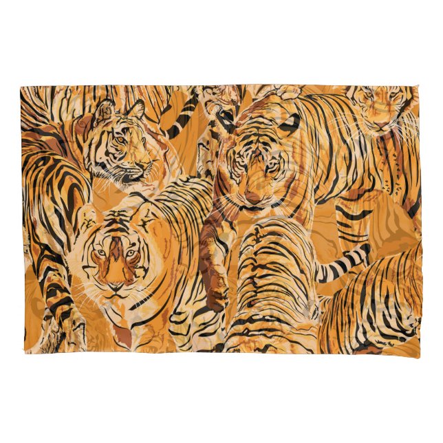 Vintage Tiger Safari Wildlife Patterno (Frente)