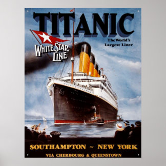 Vintage TITANIC POSTER