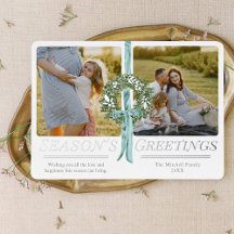 Vintage Traditional Wreath Ribbon Watercolor Foto