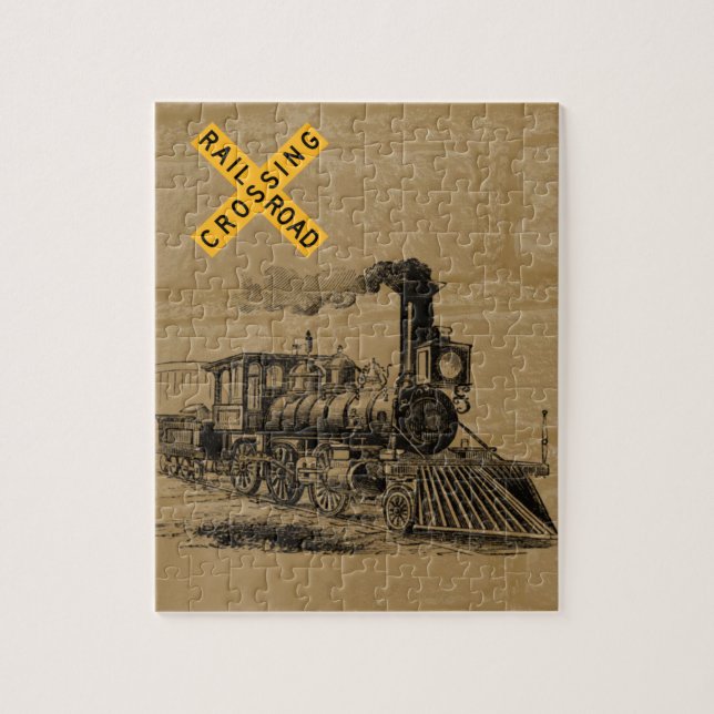 Vintage Train Decorative Quebra-cabeça (Vertical)