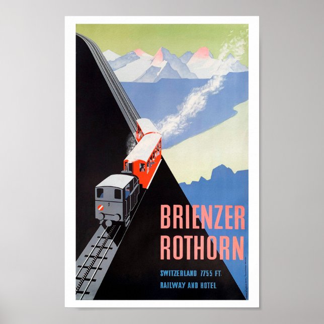 Vintage Travel Poster Brienzer Rothorn (Frente)