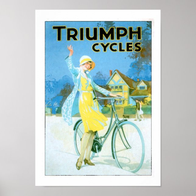 Vintage Triumph Cycle Poster (Frente)