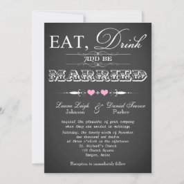 Vintage Typografia Convite de casamento 3
