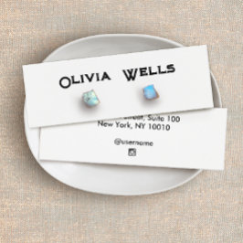 Vintage Typograpy Stud Earring Display Card