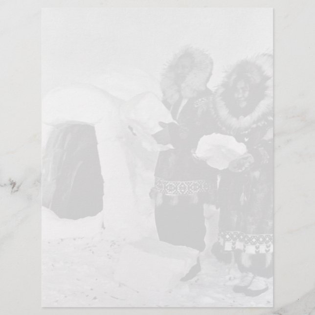 Vintage USA Alaska igloo builds (Frente)