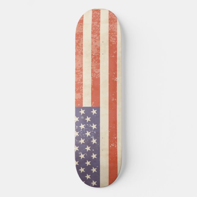 Vintage USA Flag - Skateboard (Frente)