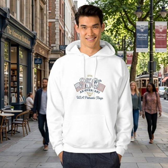 Vintage USA Patriotic Flags Liberty Bell Pullover  (Criador carregado)