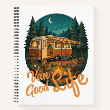 Vintage Van Life Good Life Adventure Camping Badge