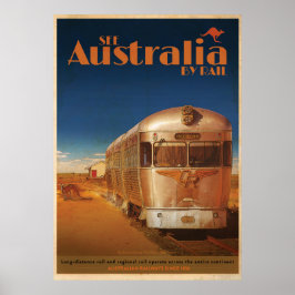 Vintage Veja A Austrália Por Poster de viagens Fer