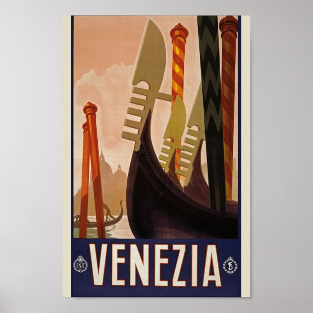 Vintage Venezia Poster - Itália (Frente)