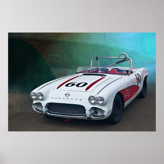 Vintage Vette Poster (Frente)