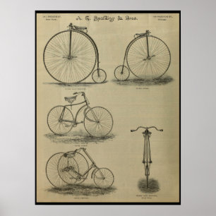 Vintage Victor Bicycle Magazine Ad Art Poster 1887