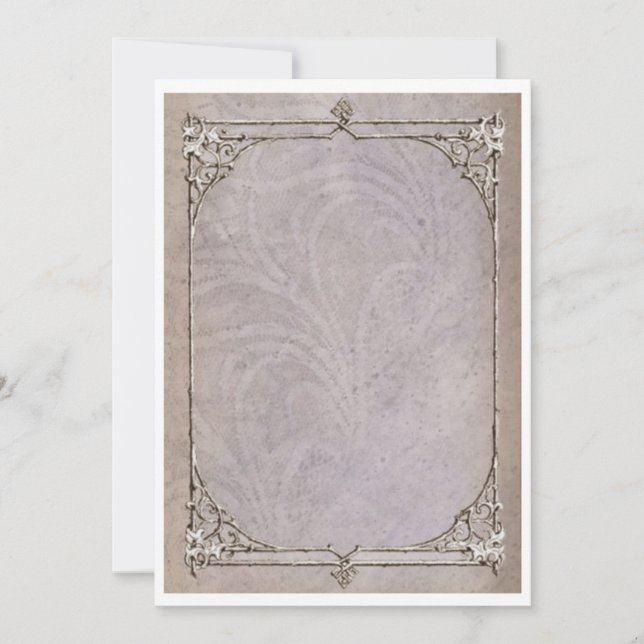 Vintage Victorian Border convite (Frente)