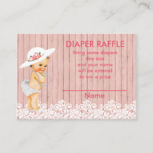 Vintage Victorian Chá de fraldas Raffle Inserção