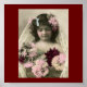 Vintage Victorian Flower Girl Impressão (Frente)