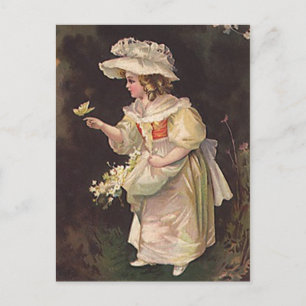 VINTAGE VICTORIAN NO CARTÃO POSTAL DA FLORESTA PRO