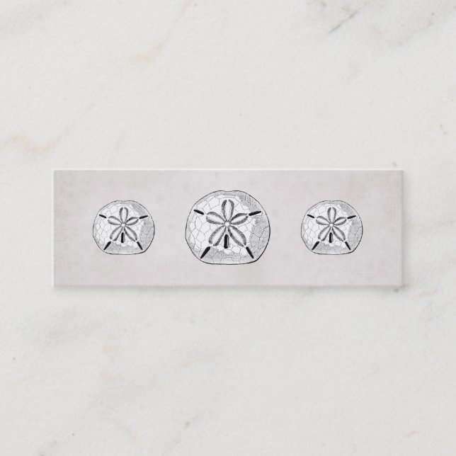 Vintage Victorian Sand Dollar Cartão de visita (Frente)