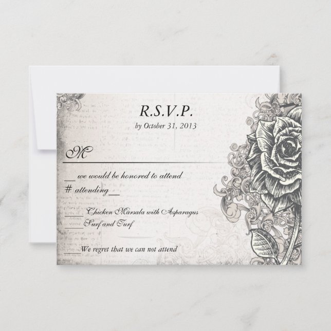 Vintage Vintage Rosa RSVP - (Frente)