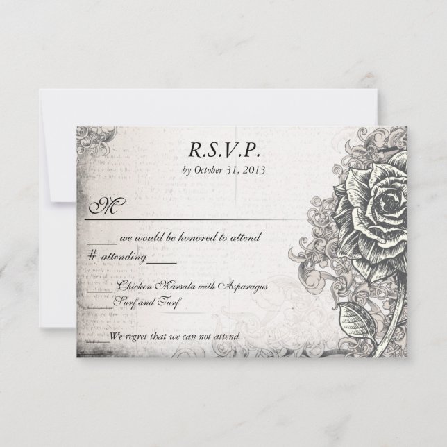 Vintage Vintage Rosa RSVP - (Frente)