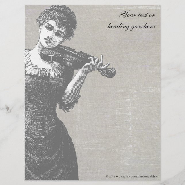 Vintage Violinista Letterhead (Frente)