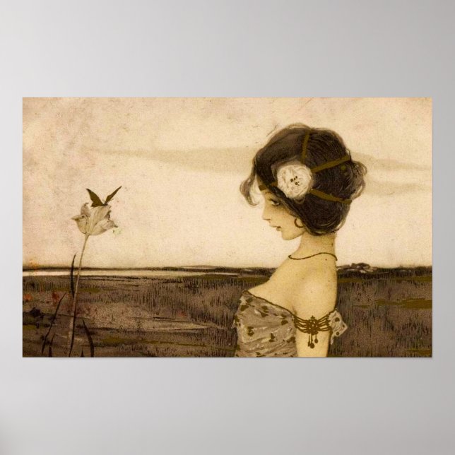 Vintage, Virgem Grega Poster (Frente)