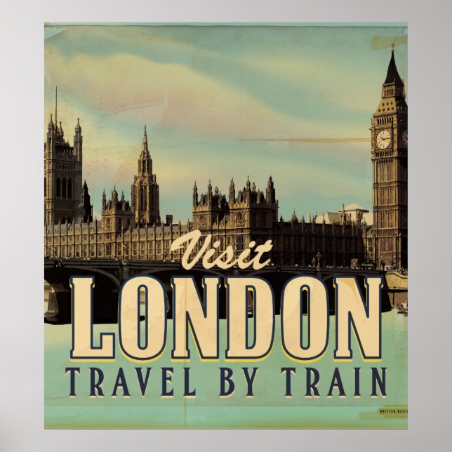 Vintage Visit London poster (Frente)