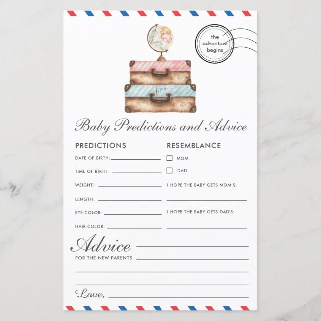 Vintage Voyage Viagem Baby Predictions and Advice (Frente)